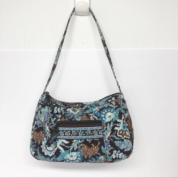 Vera Bradley Handbags - Vera Bradley Retired Discontinued Java Blue Molly Shoulder Bag Purse